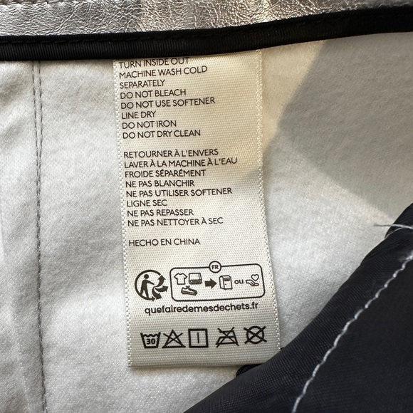 NWT Anthropologie Maeve The Ettie High-Rise Crop Wide-Leg Pants Metallic Size 24 - Picture 11 of 11